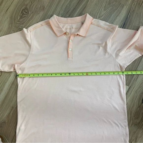 Like New‎ Tommy Bahama Peach Polo Shirt Size XL - Picture 8 of 10